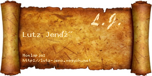 Lutz Jenő névjegykártya